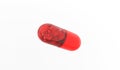 Love pill. Love tablet. ÃÂ¡apsule with hearts on white background. 3D rendering.